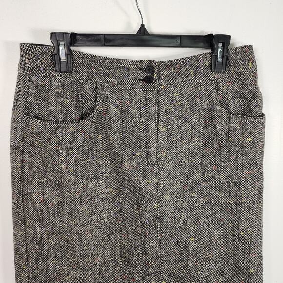 Vintage Talbots Women Wool Blend Tweed Pencil Midi Skirt Size 10 Pocket Academia - Picture 5 of 10